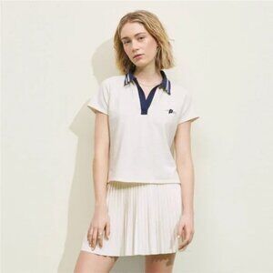 NWT Prince for Target Pickleball Polo Shirt White/Navy Size M